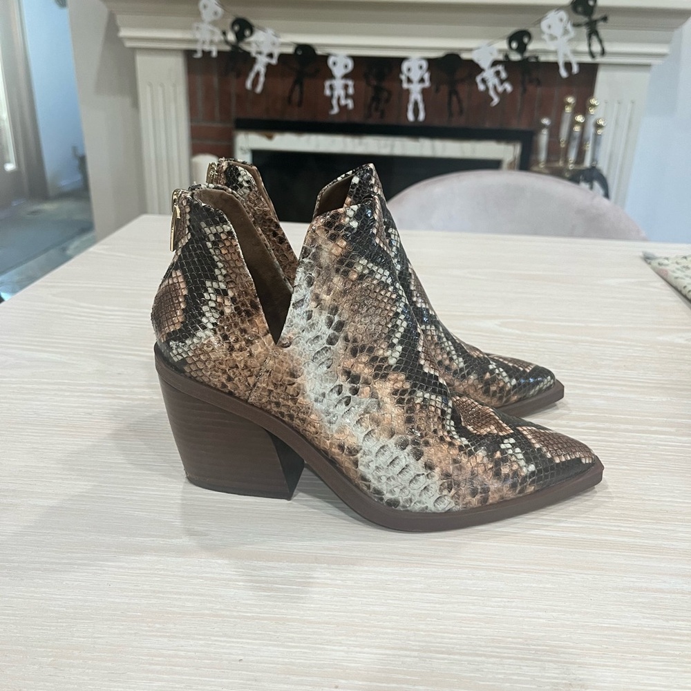 Vince Camuto Snakeskin Ankle Boots
